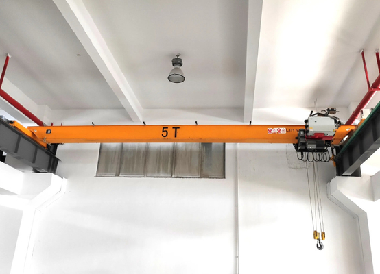 FEM 5Ton Cầu trục đơn Châu Âu với xe đẩy sơn màu vàng
