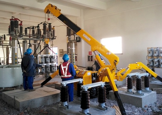 2.2t Spider Crane điều khiển từ xa không dây cho mặt đất không bằng phẳng