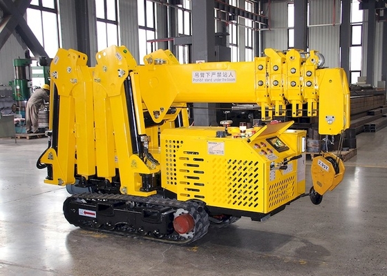 Không gian hẹp Có thể gập lại Mini Spider Crawler Crawler Crane Điều khiển từ xa không dây 16m 5 tấn