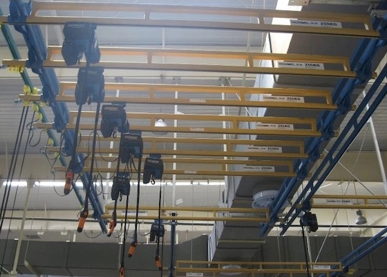 1000kgs đến 3200kgs Hệ thống cần cẩu đường sắt KBK Hệ thống treo cần cẩu nhẹ mô-đun