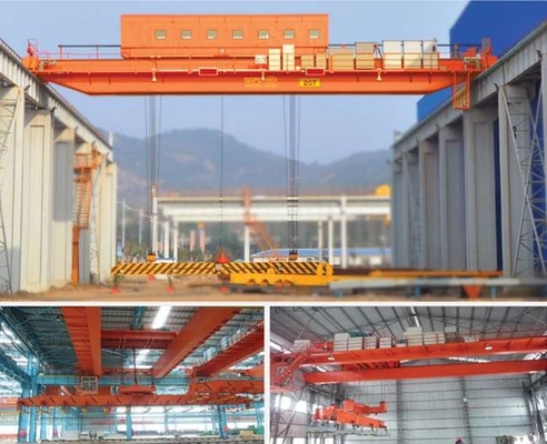 5t-75t Khả năng nâng Đàn cẩu trên không hai đệm 6m-35m Dài span