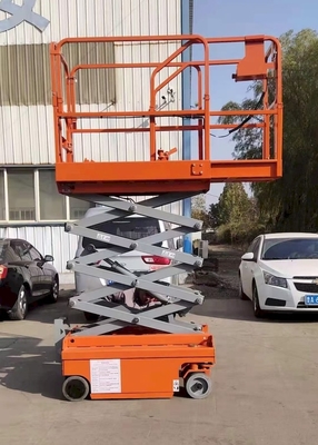 Chiều cao từ 8m đến 14m Kéo cắt điện tự hành Nền tảng làm việc di động trên không 300kg