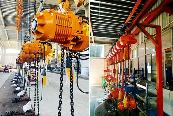 CE ISO Công nghiệp 220-690V Palăng xích điện 2 tấn với xe đẩy