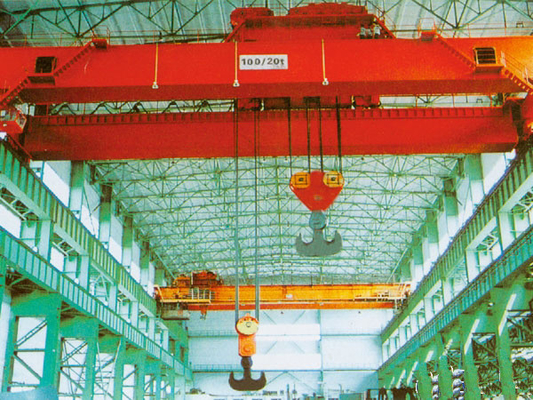 Kiểm soát tần số ODM 30-70m / phút Cầu trục nhà máy thép Đôi dầm