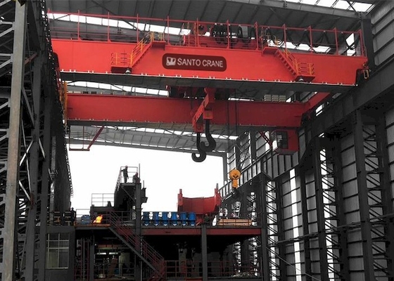 QDY Nhà máy thép Luyện kim Cần cẩu trên cao 320t Móc kép Xử lý Cần cẩu